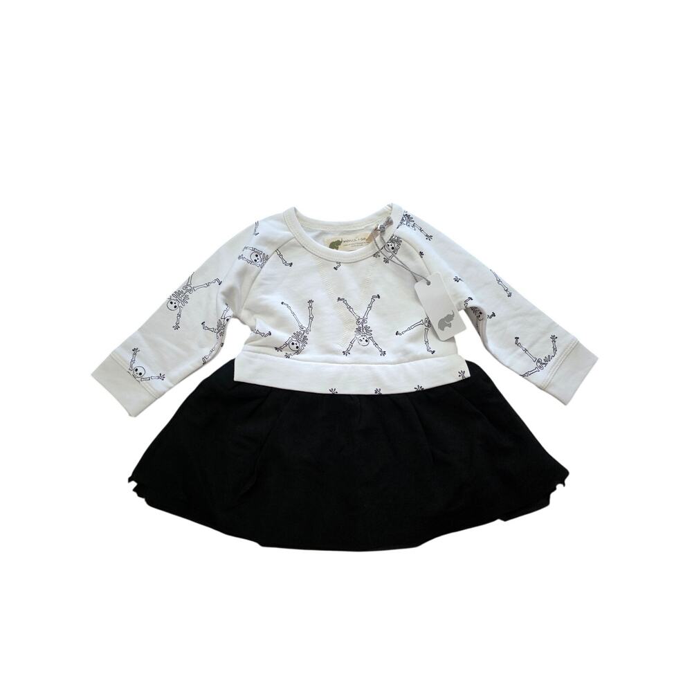 NWT Monica + Andy Skeleton Sweatshirt Tutu Dress Size 0-6 Months